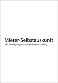 Mieter-Selbstauskunft